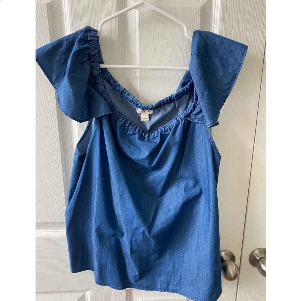 J Crew Denim Blouse Tank